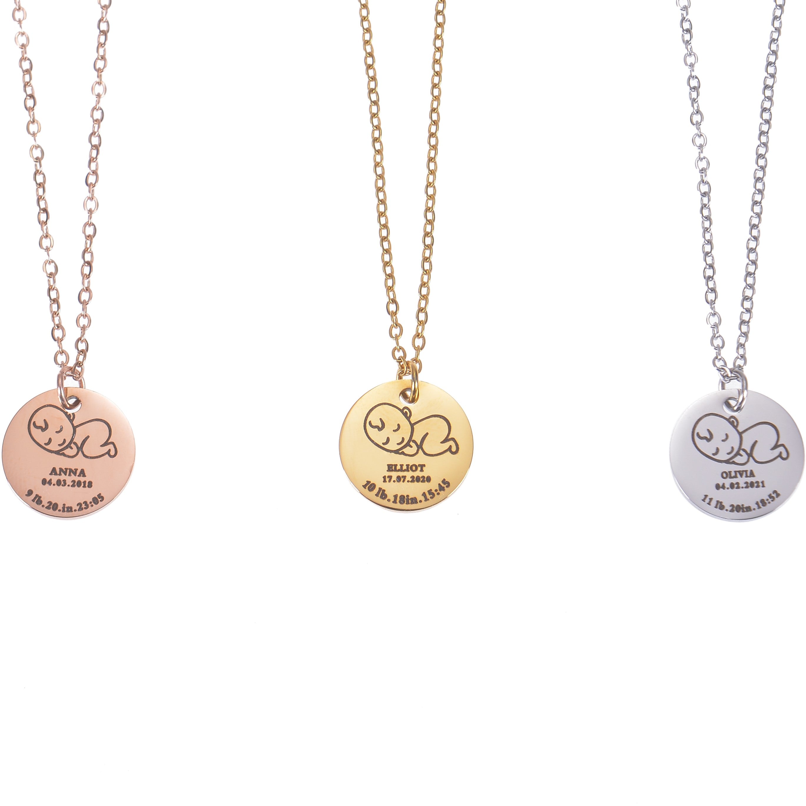 personalized baby name necklace