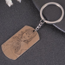 engraved dog tag keychain