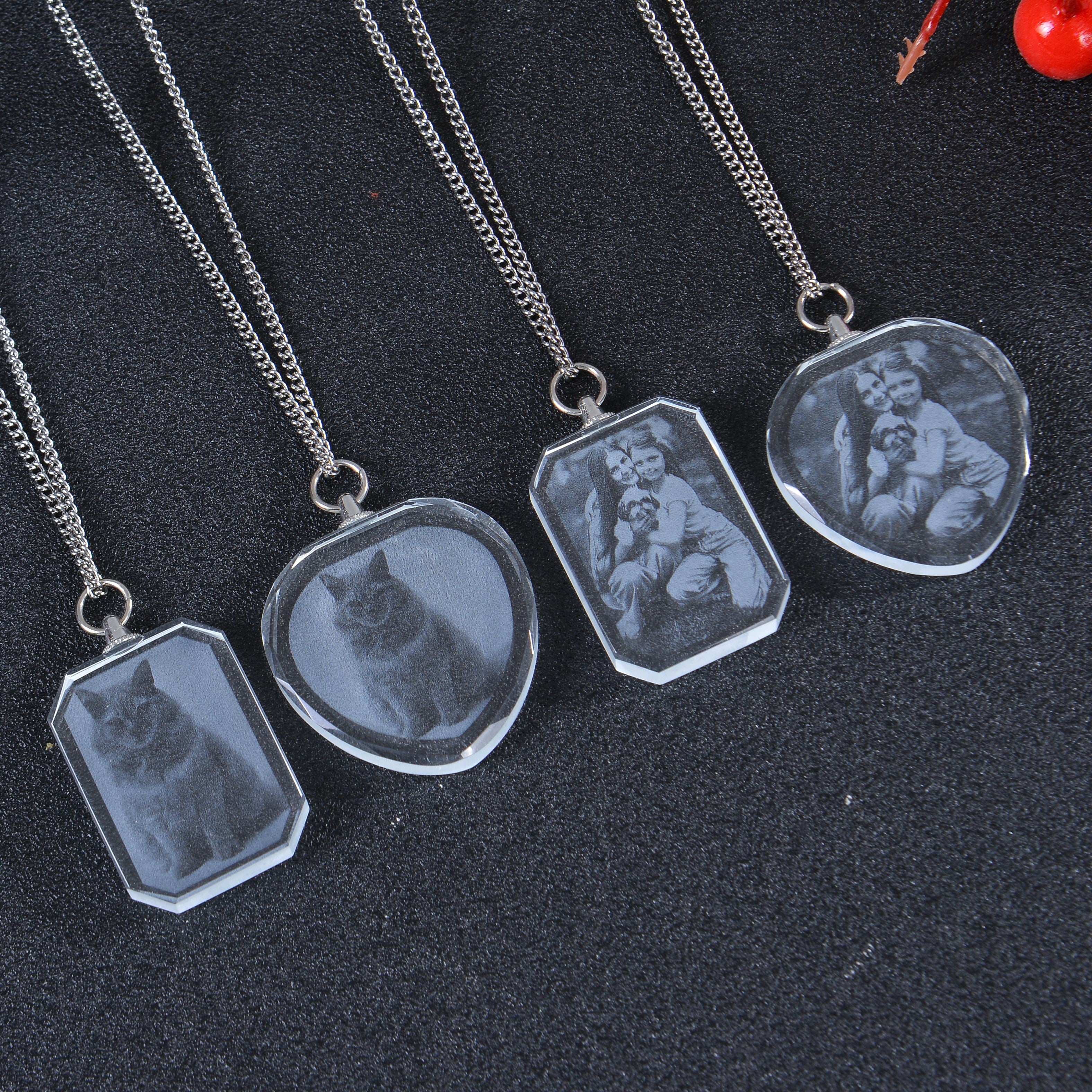 Personalized Crystal Photo Necklace