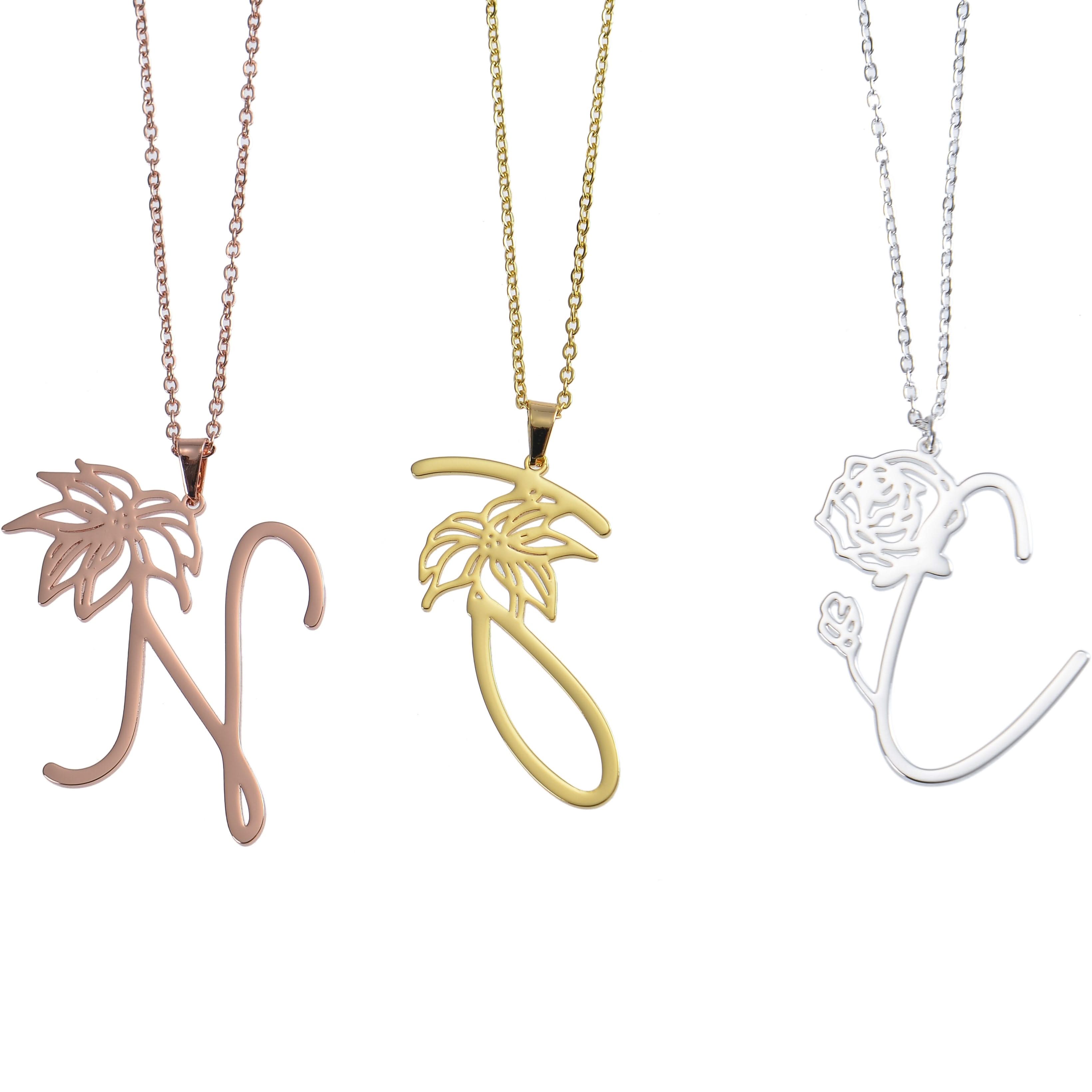 personalized initial necklace