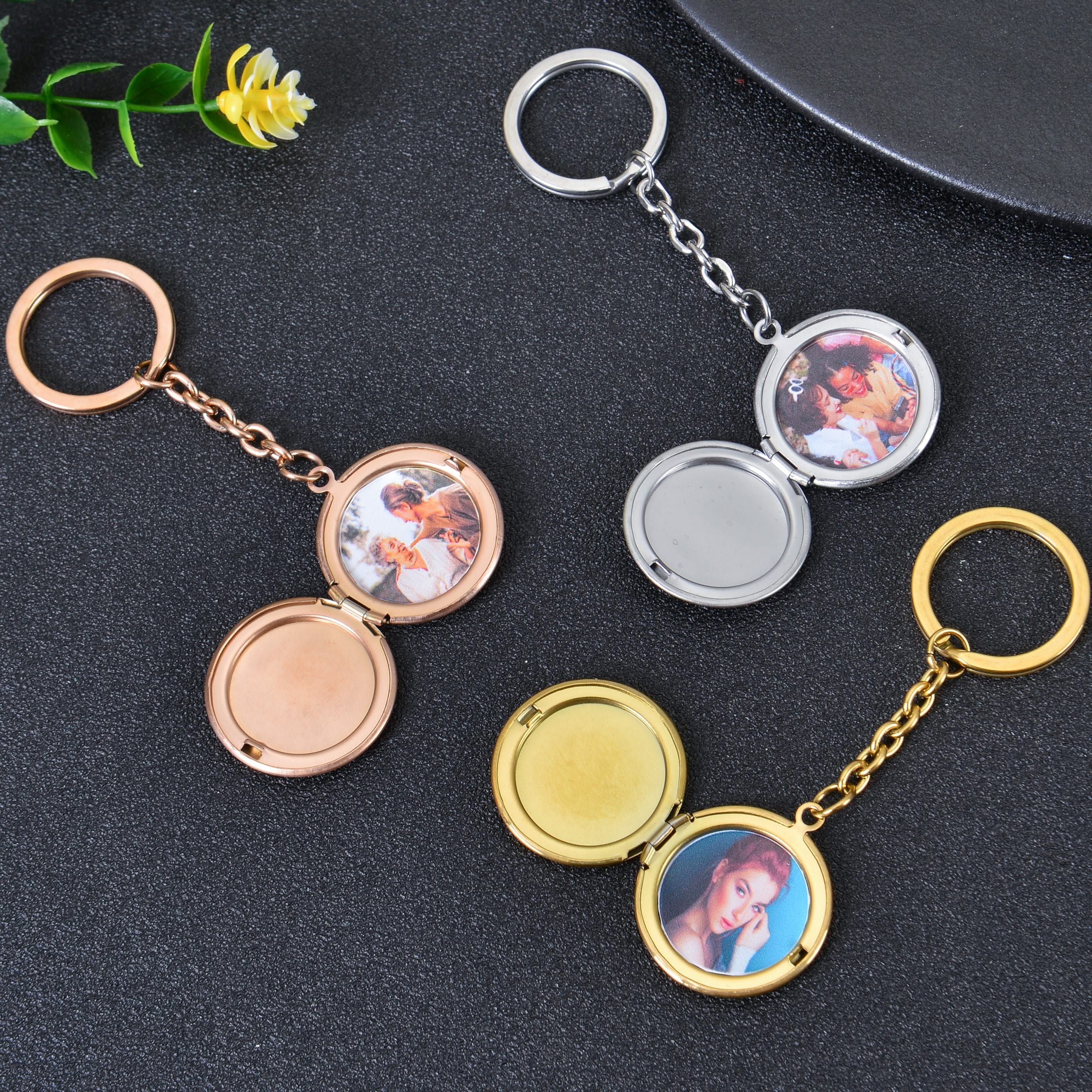 photo round keychain
