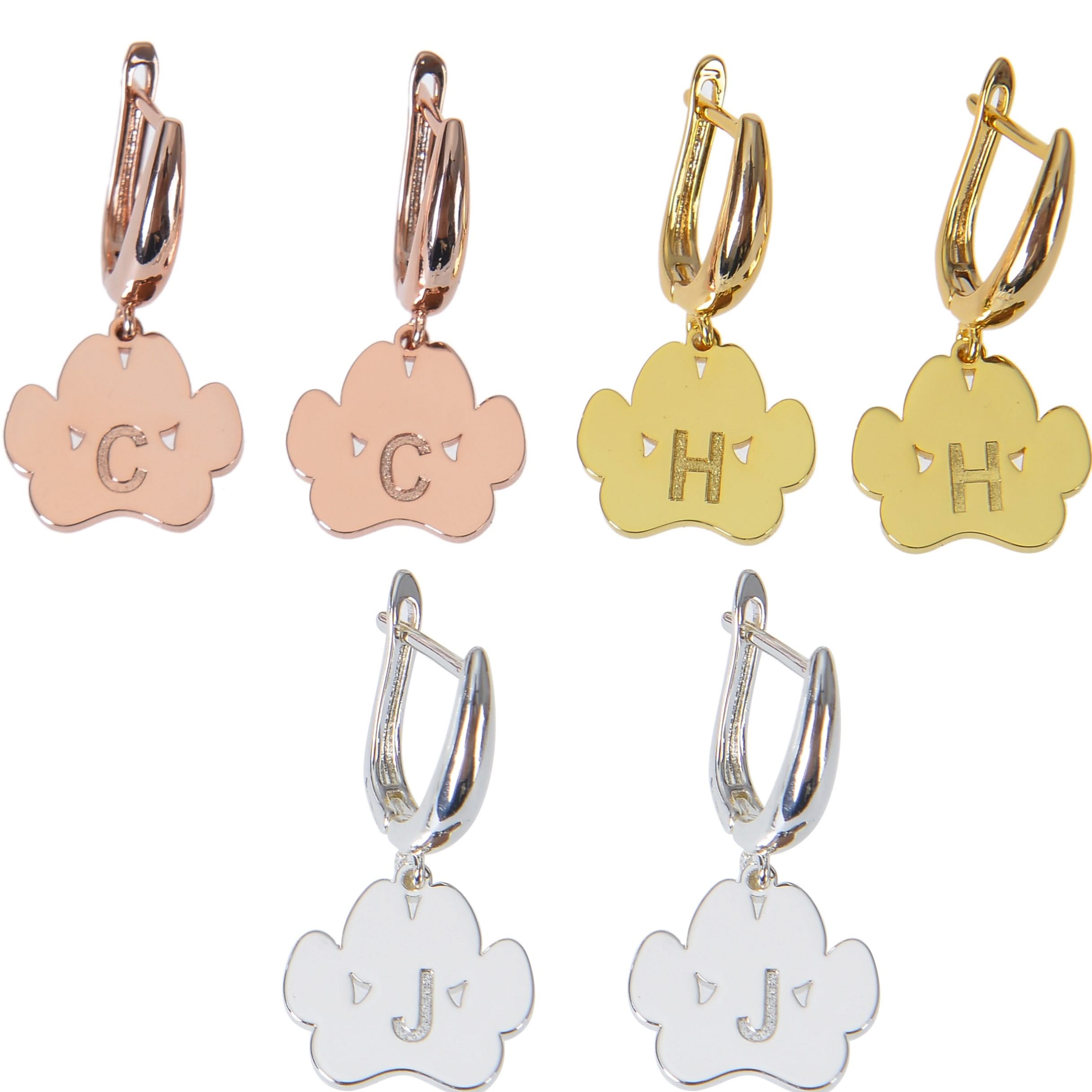 personalized initial earrings