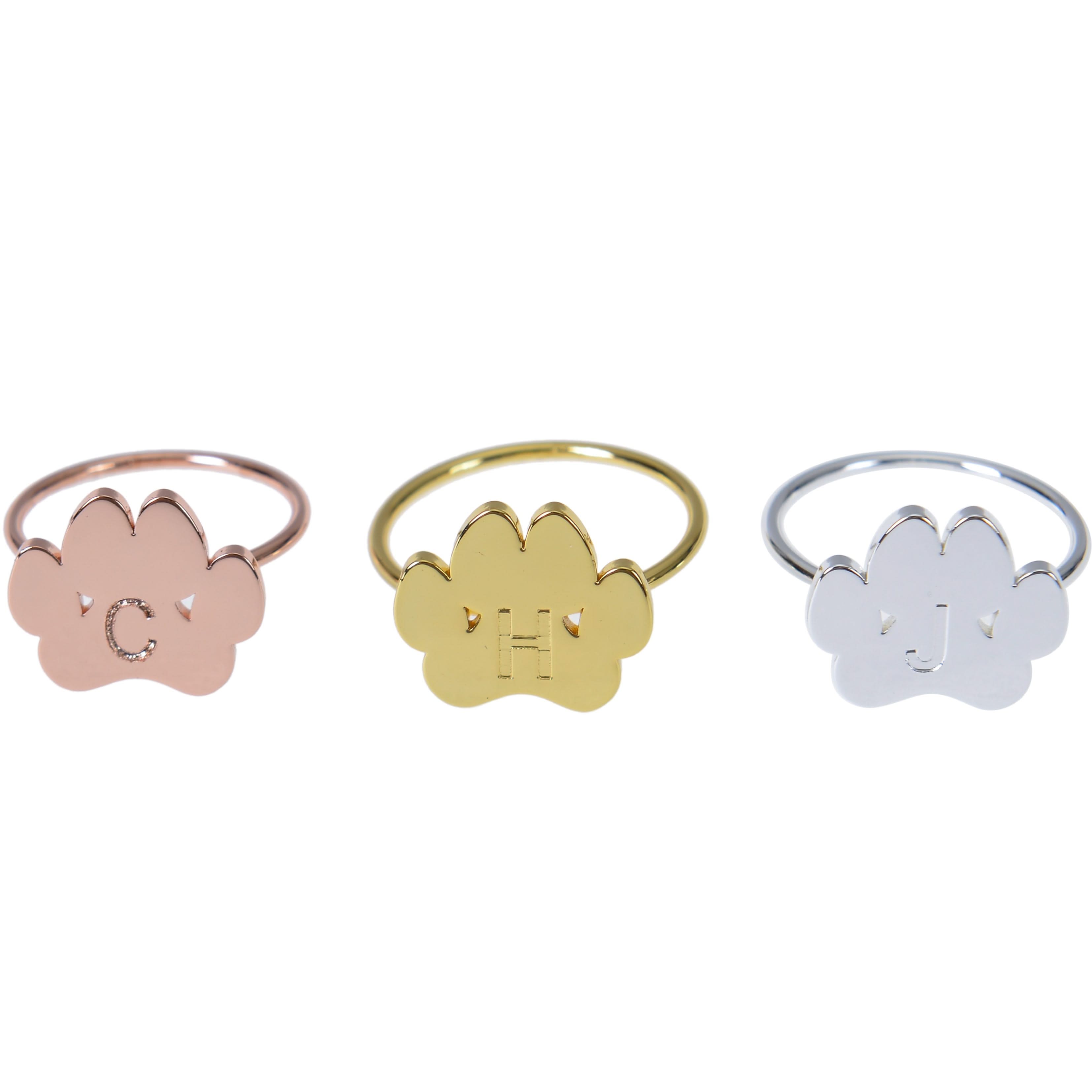 personalized initial rings