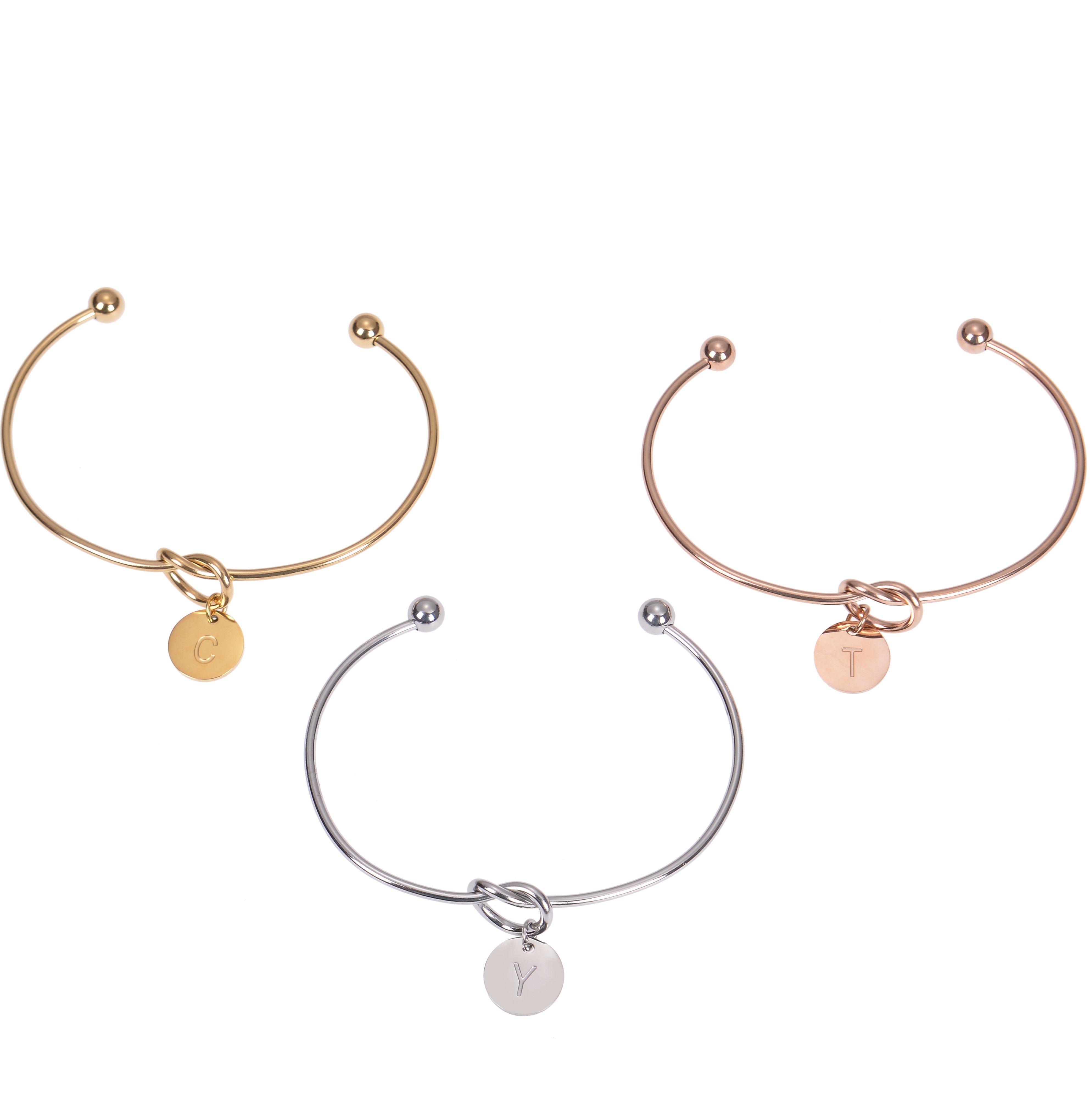 infinity initial bracelet