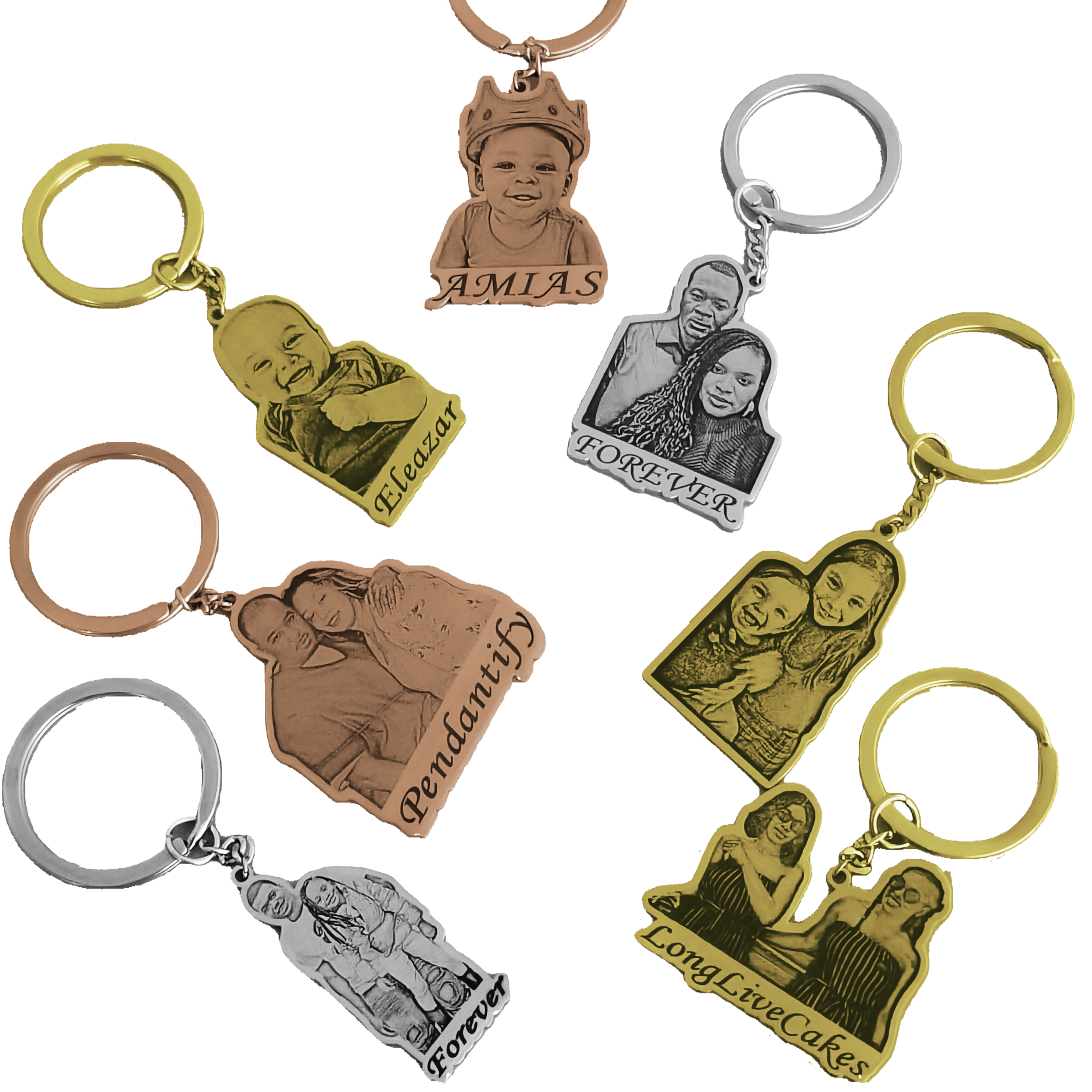 Buy Online Premium Quality Custom Photo Engraved Keychain - Pendantify