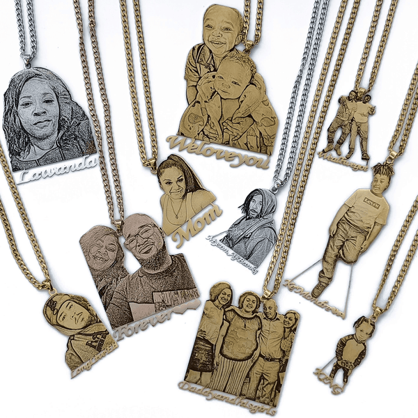 Engraved picture necklace discount