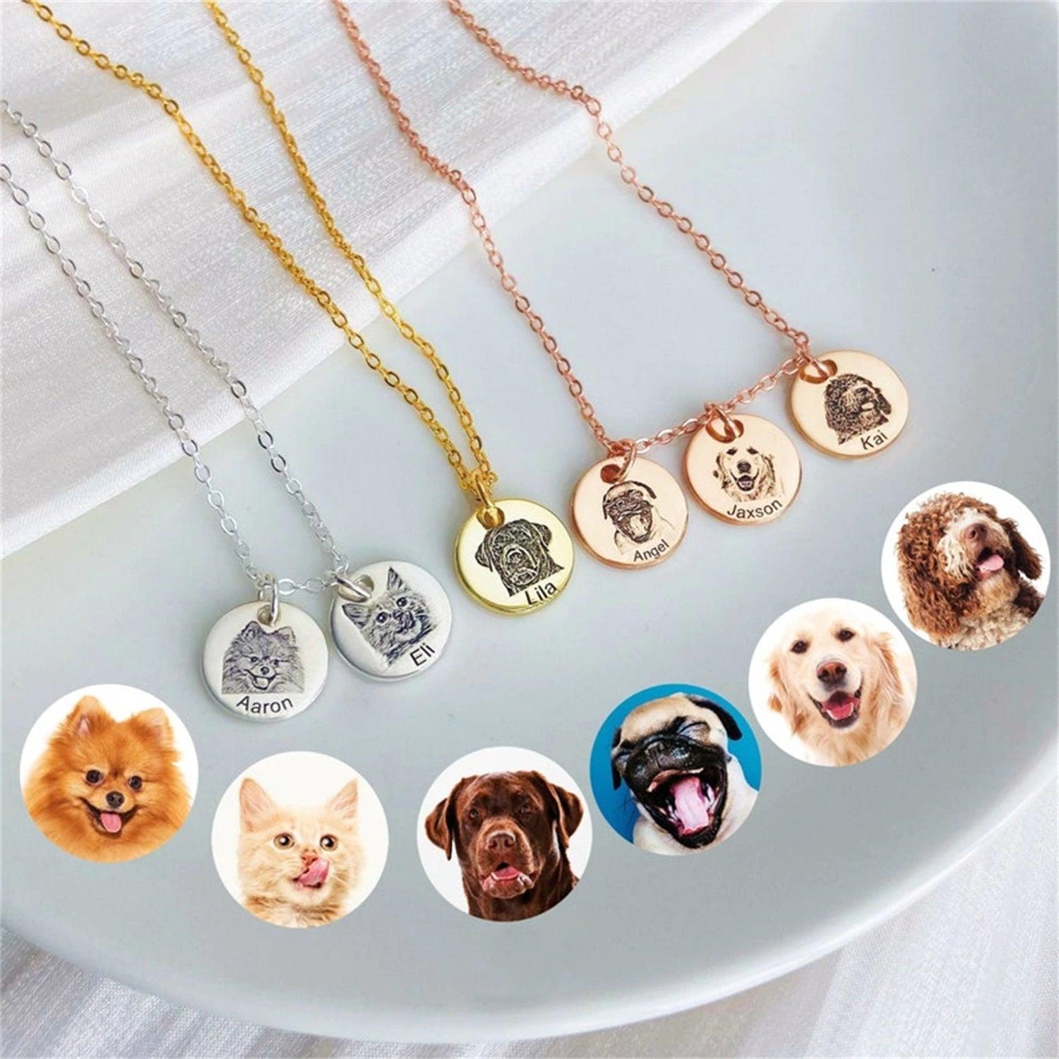 Buy Online Premium Quality Photo Engraved Pet Necklace - Pendantify