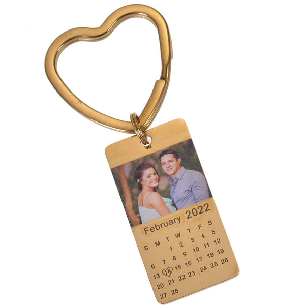 Pendantify Buy Custom Photo Keychain | Picture Keychain | Photo Engraved Keyring 18K Gold Plated