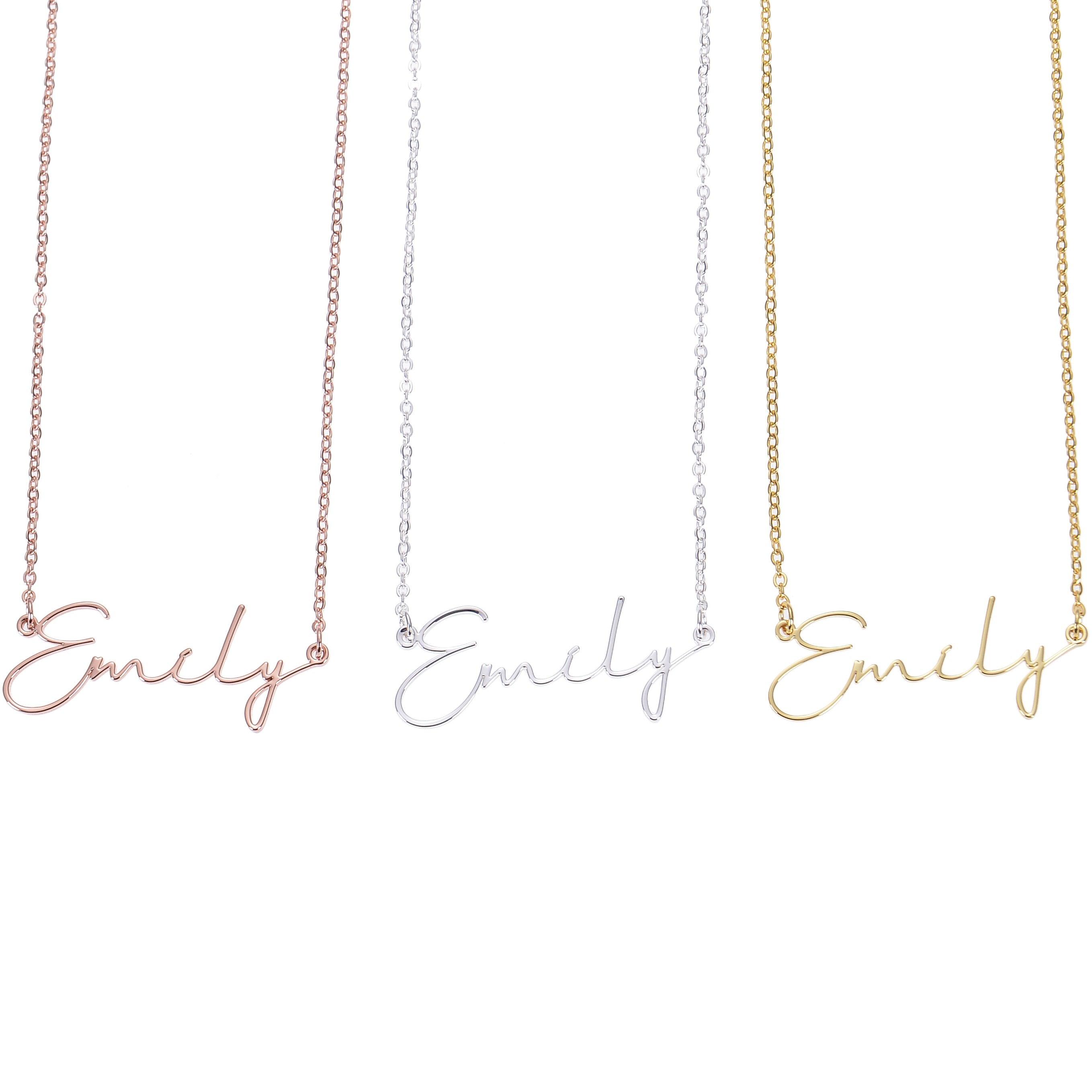 cursive name necklace