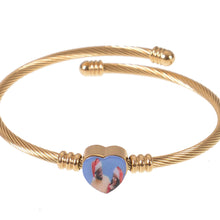 heart photo bracelet