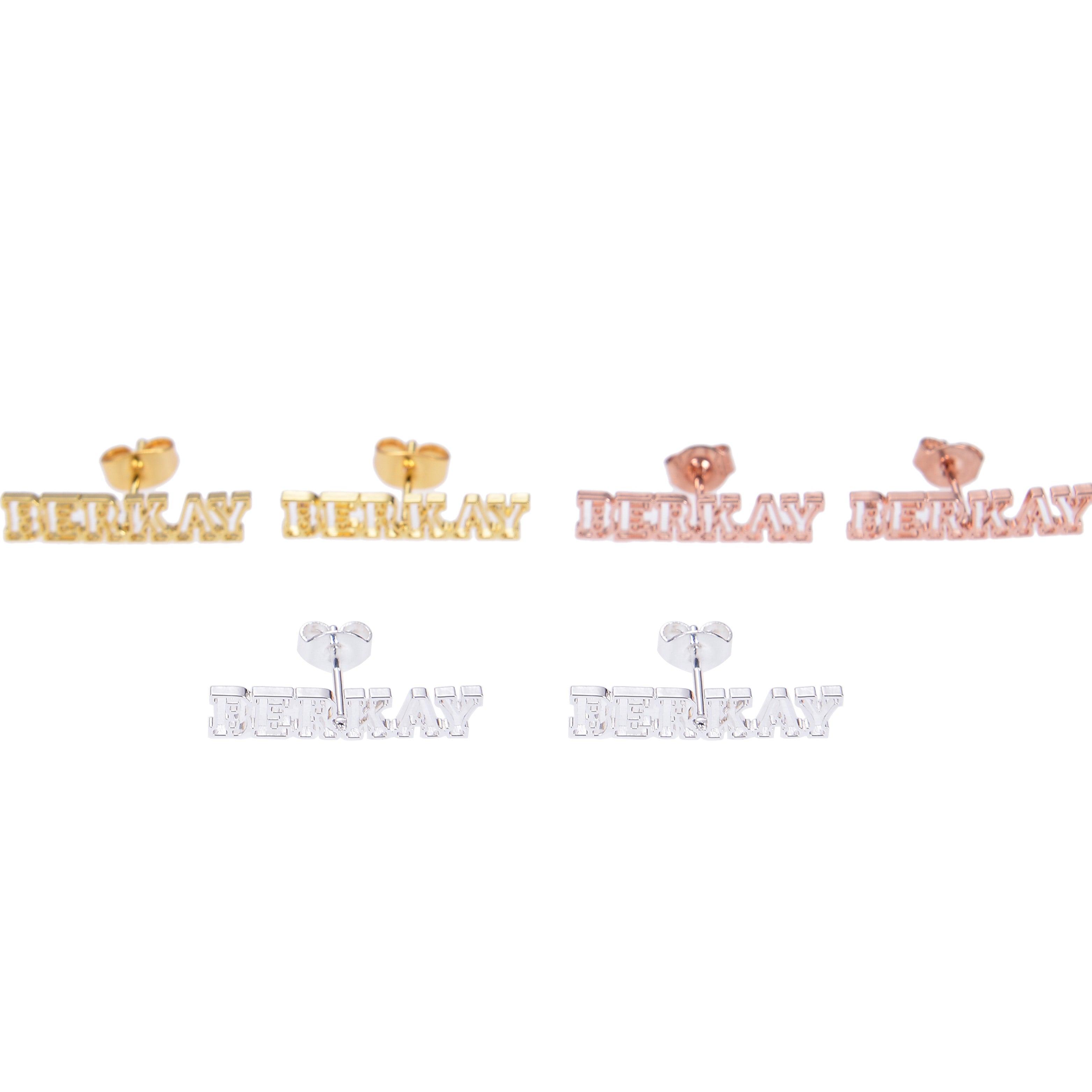 personalized name earrings