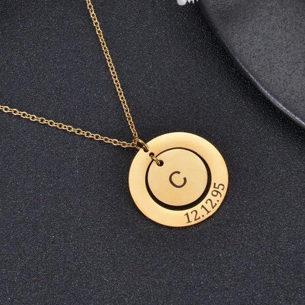 Name Necklace Custom Name And Date Necklace Pendantify