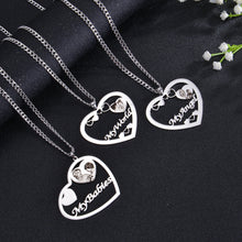 heart necklace with mini hearts inside