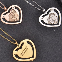 personalized photo heart necklace