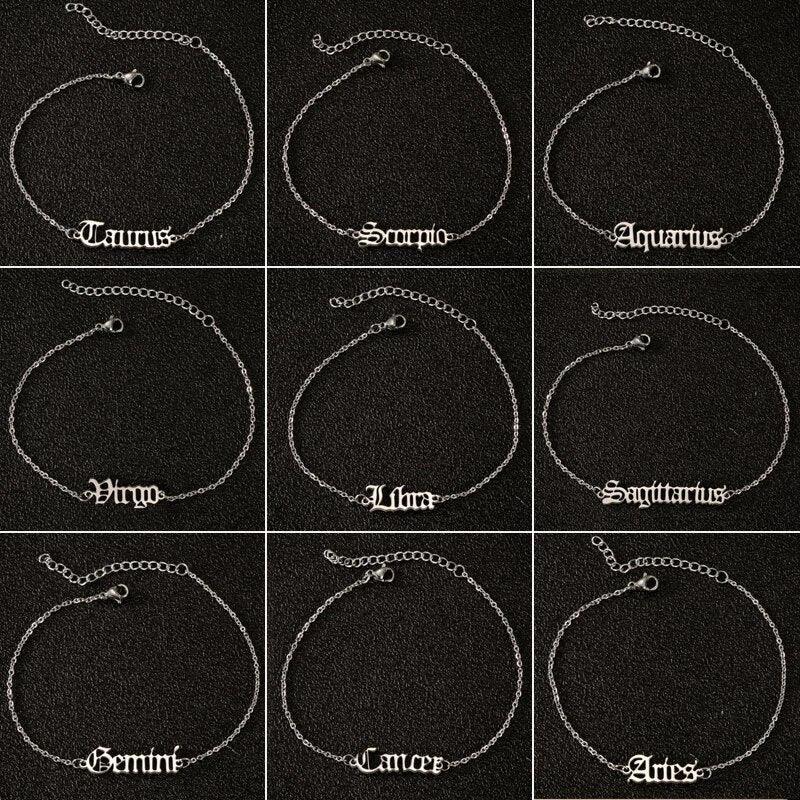 personalized zodiac anklet