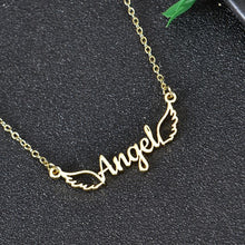 Personalized Name Angel Wings Necklace