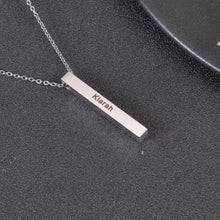 bar necklace with multiple names