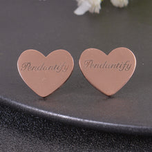 heart earrings with name