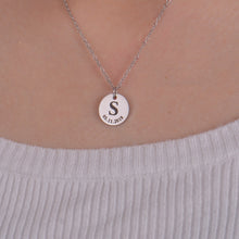 circle pendant with initial