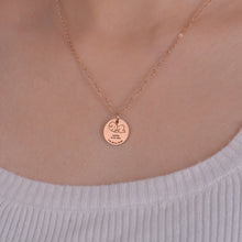 baby name necklace with birthdate