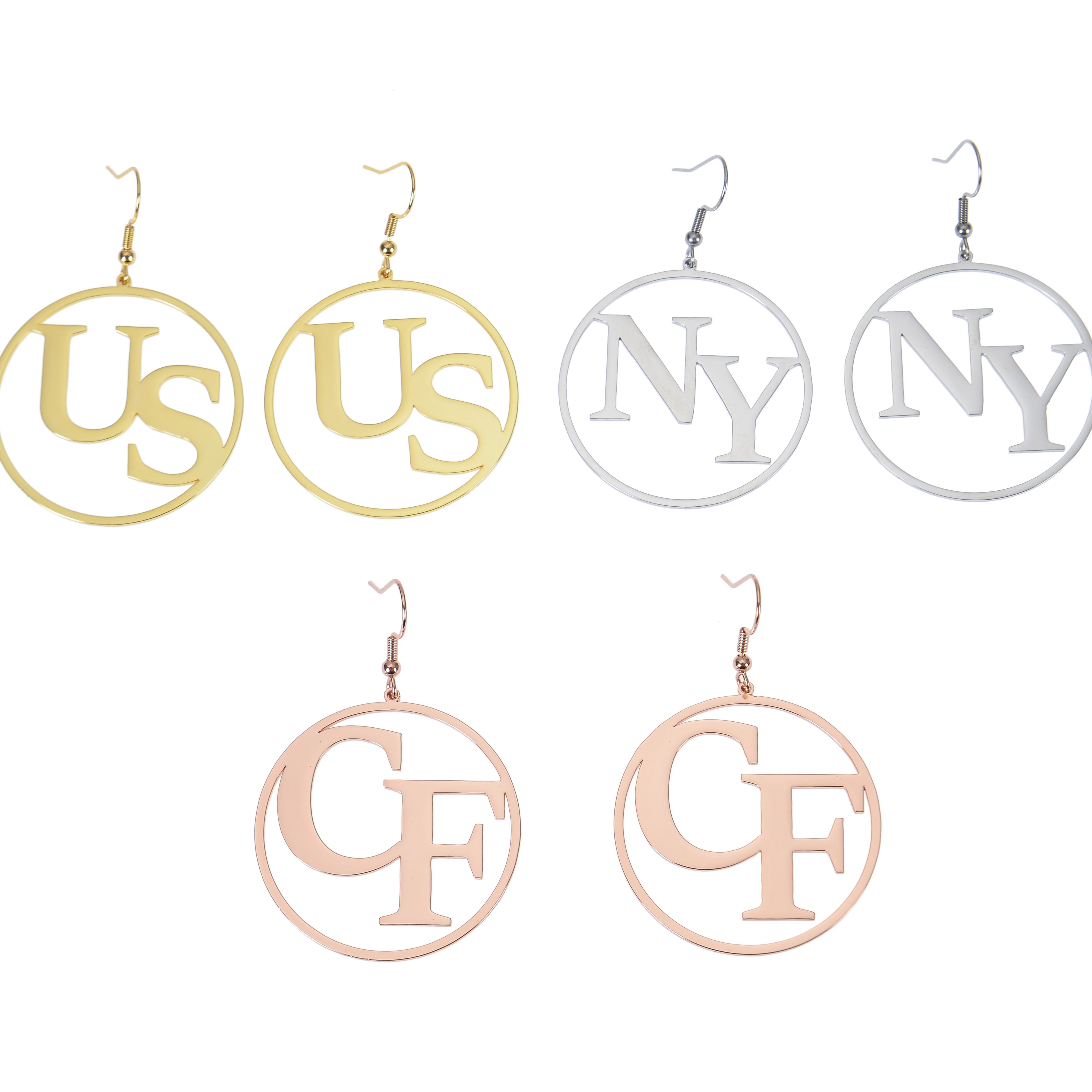 personalized initial hoop earrings