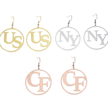 personalized initial hoop earrings