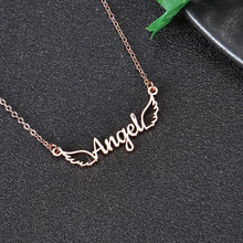 Personalized Name Angel Wings Necklace