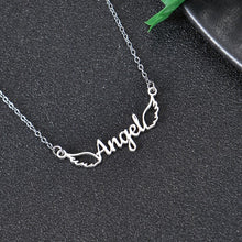 Personalized Name Angel Wings Necklace