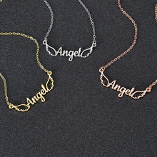 Personalized Name Angel Wings Necklace