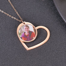 heart necklace with colorful photo 