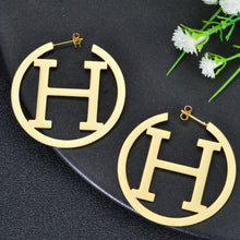 hoop earrings with initial 