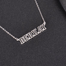 hollow bold name necklace