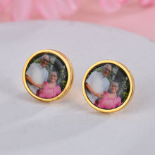 circle shape photo earring