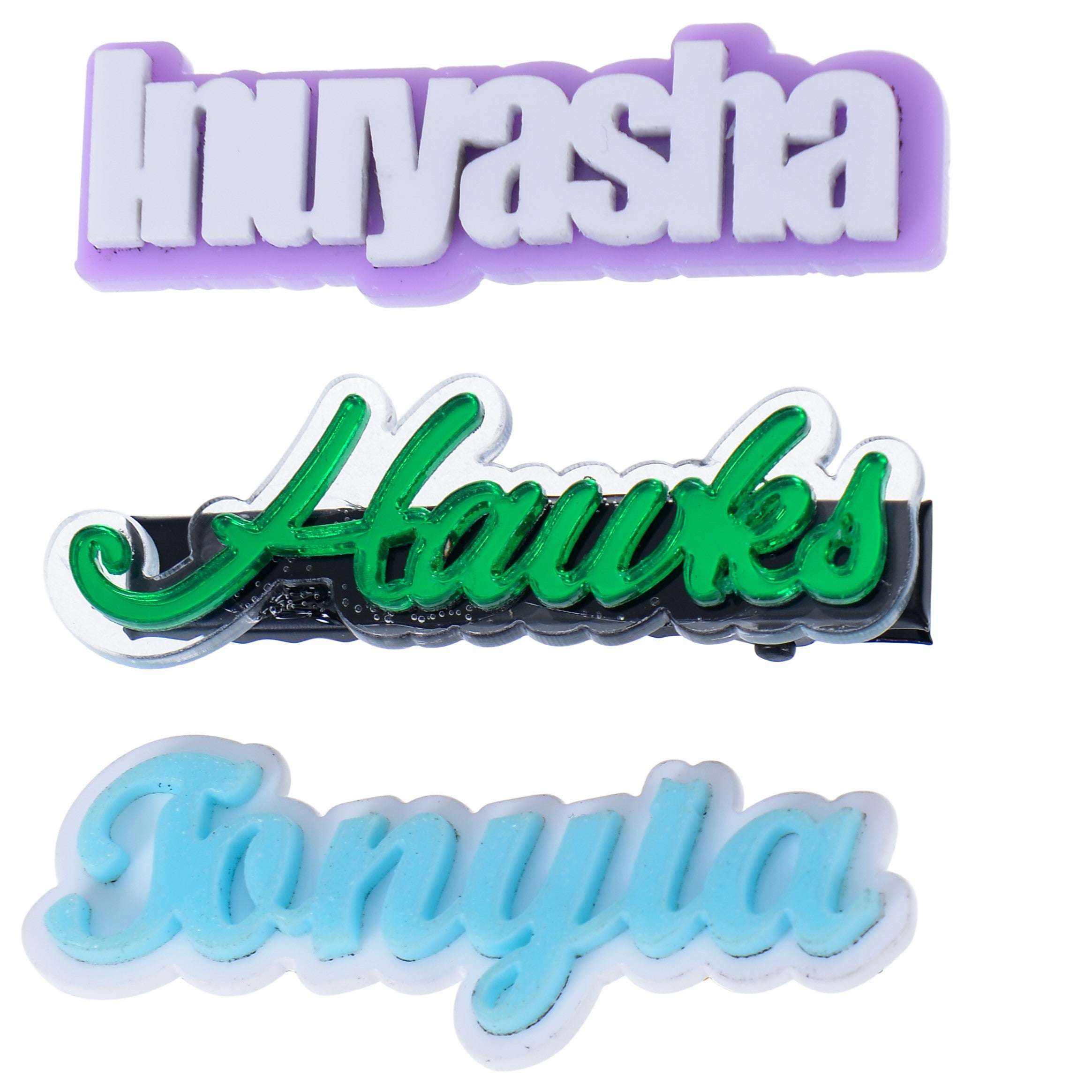 personalized acrylic name hairpin