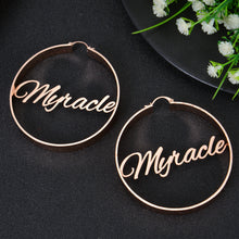 name hoop earring