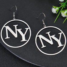 round initial hoop earrings