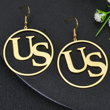 hoop earrings with two initial