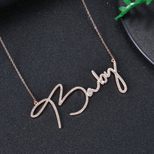 diamond name necklace