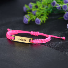 Unisex Personalized Nameplate Rope Bracelet