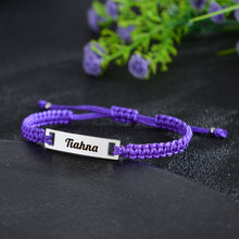 Unisex Personalized Nameplate Rope Bracelet