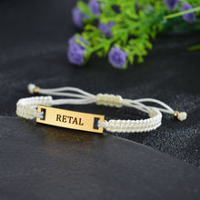 Unisex Personalized Nameplate Rope Bracelet