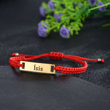 Unisex Personalized Nameplate Rope Bracelet