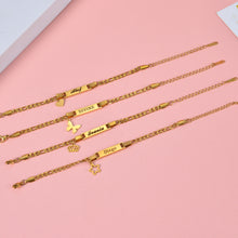Personalized Engraved Name Bracelets with Charms