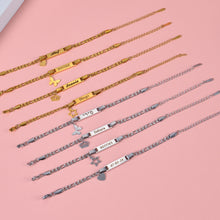 Personalized Engraved Name Bracelets with Charms