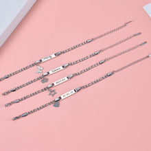 Personalized Engraved Name Bracelets with Charms