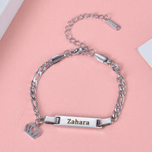 Personalized Engraved Name Bracelets with Charms