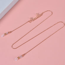 Adjustable custom name glasses chain