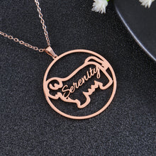 Simple Animal Shaped Necklace with Custom Name