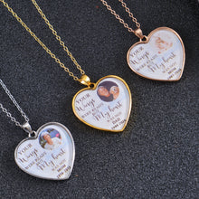 custom heart photo necklace