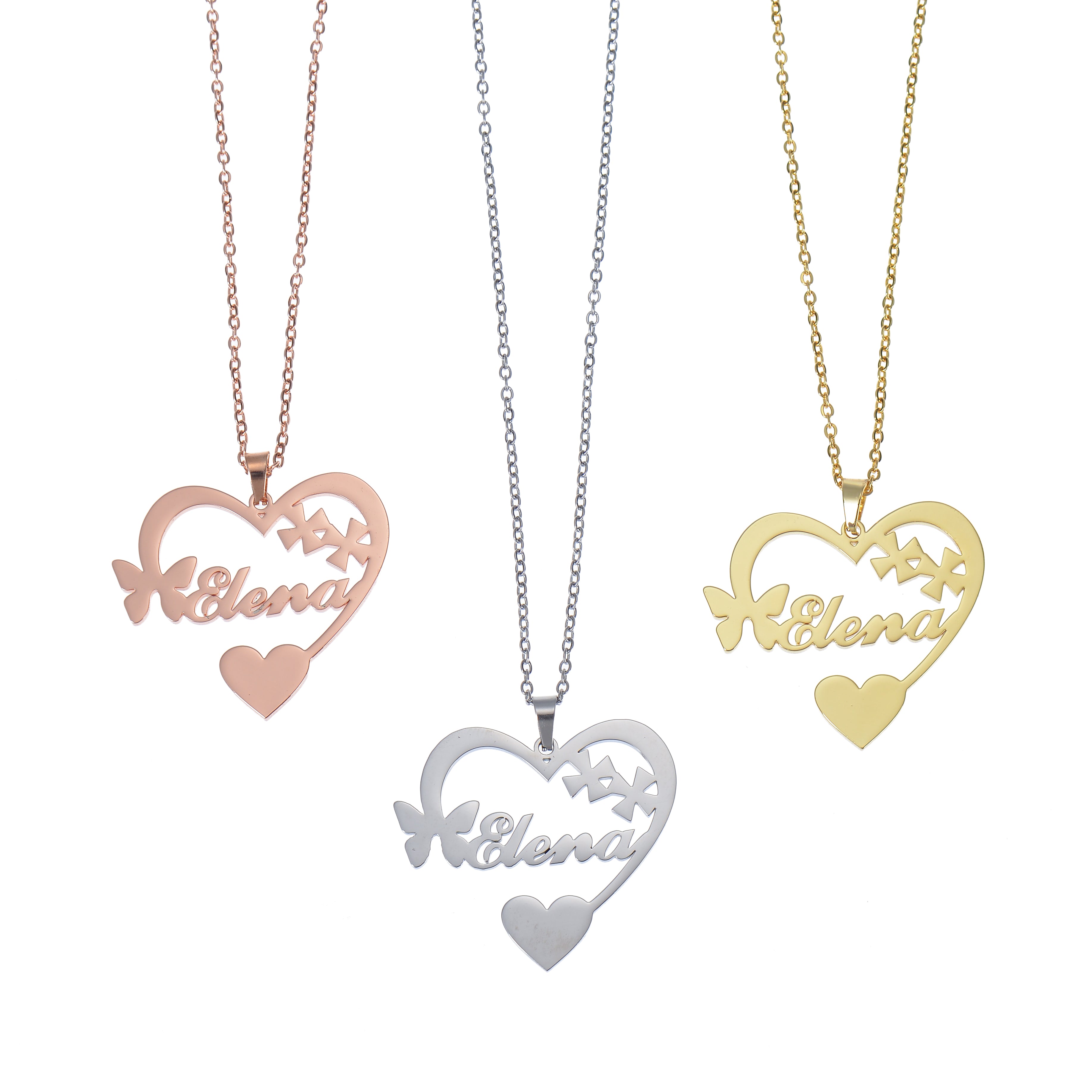 Personalized heart necklace